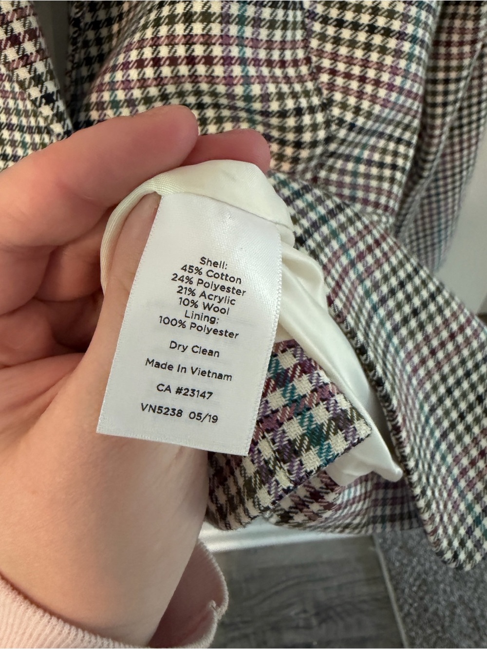 Talbots Multicolor Houndstooth Blazer - Picture 6 of 10